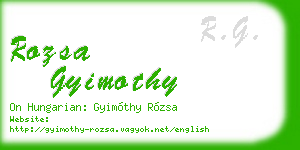 rozsa gyimothy business card