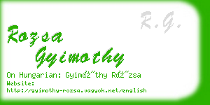 rozsa gyimothy business card